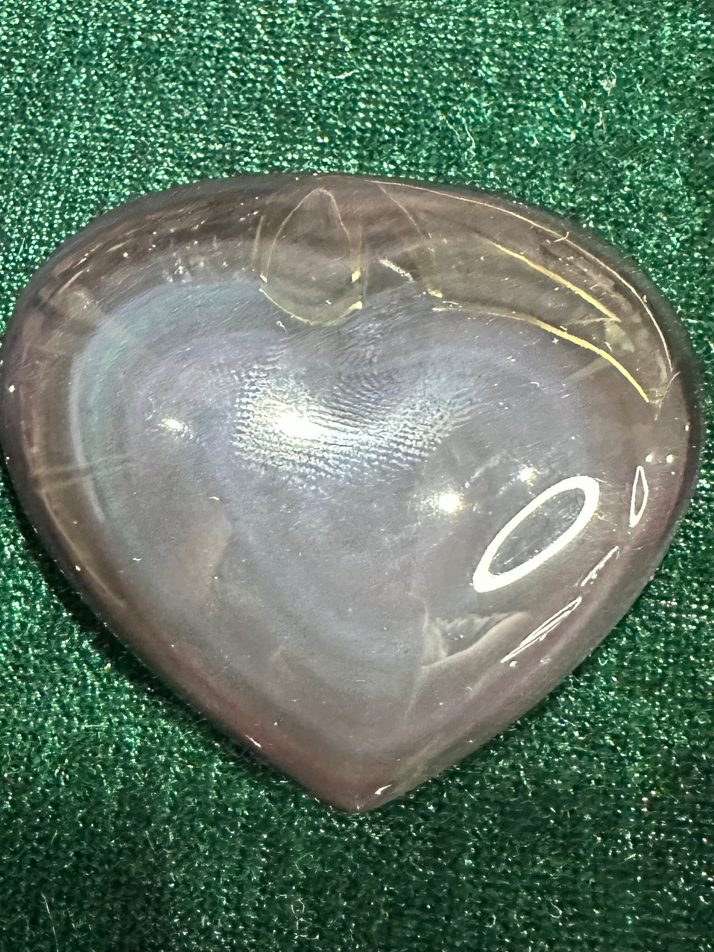 Rainbow Sheen Obsidian Heart