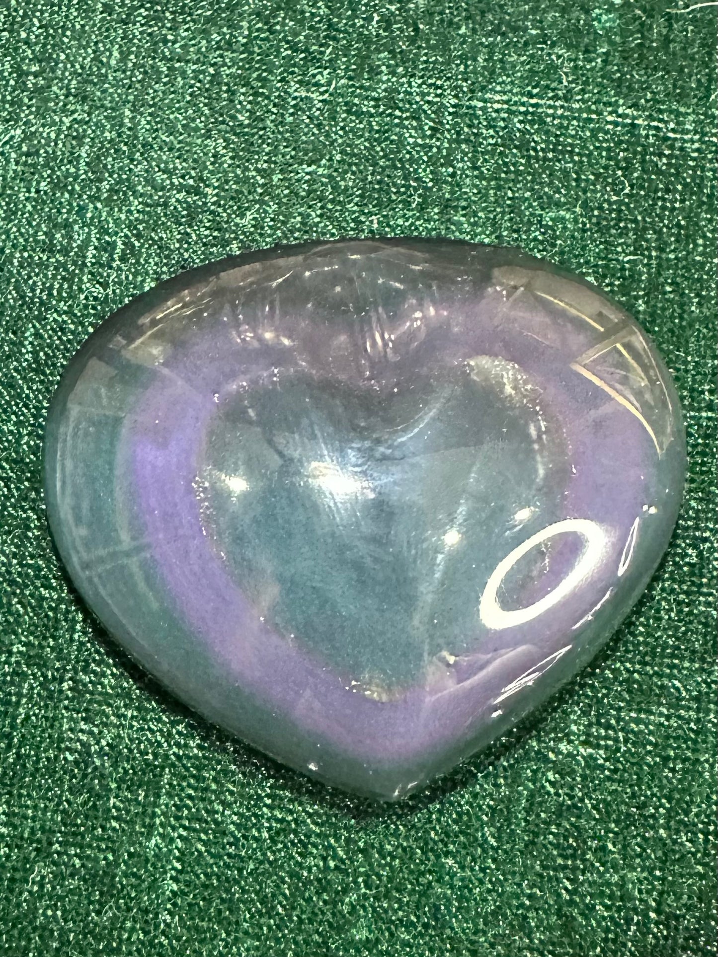 Rainbow Sheen Obsidian Heart