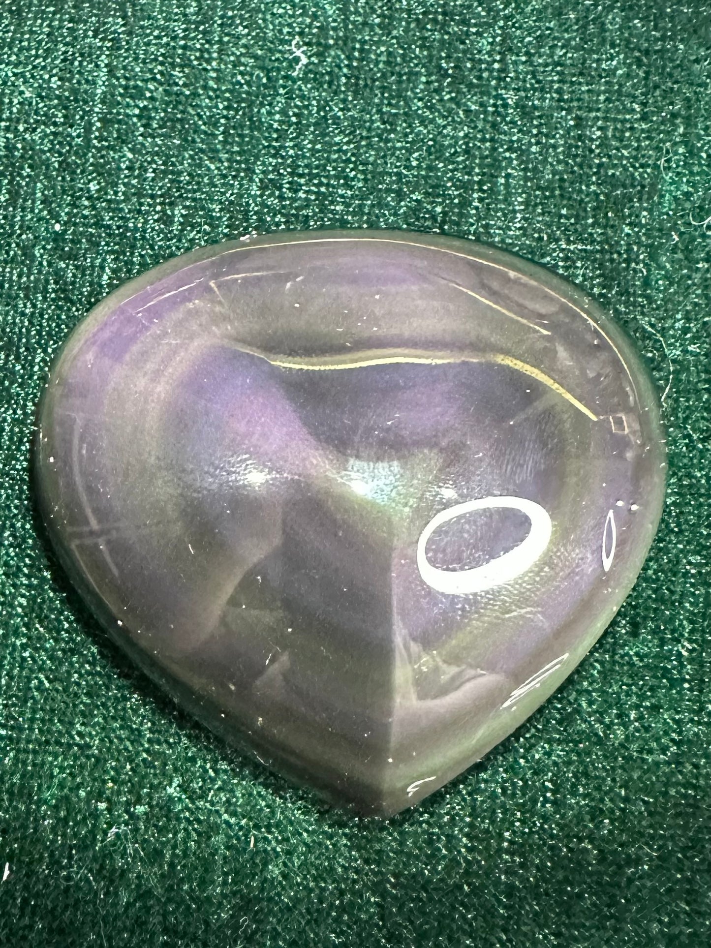 Rainbow Sheen Obsidian Heart