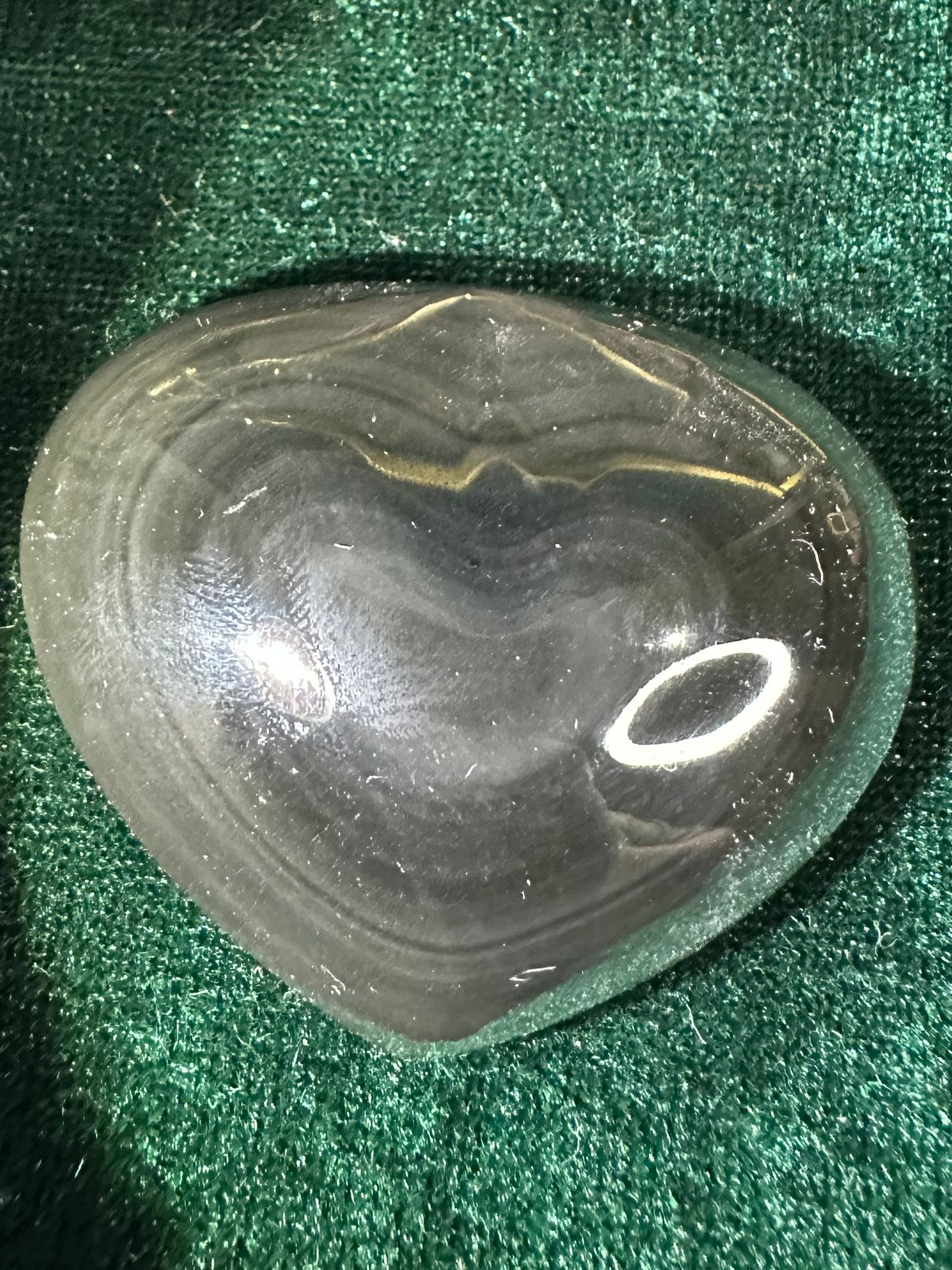 Rainbow Sheen Obsidian Heart
