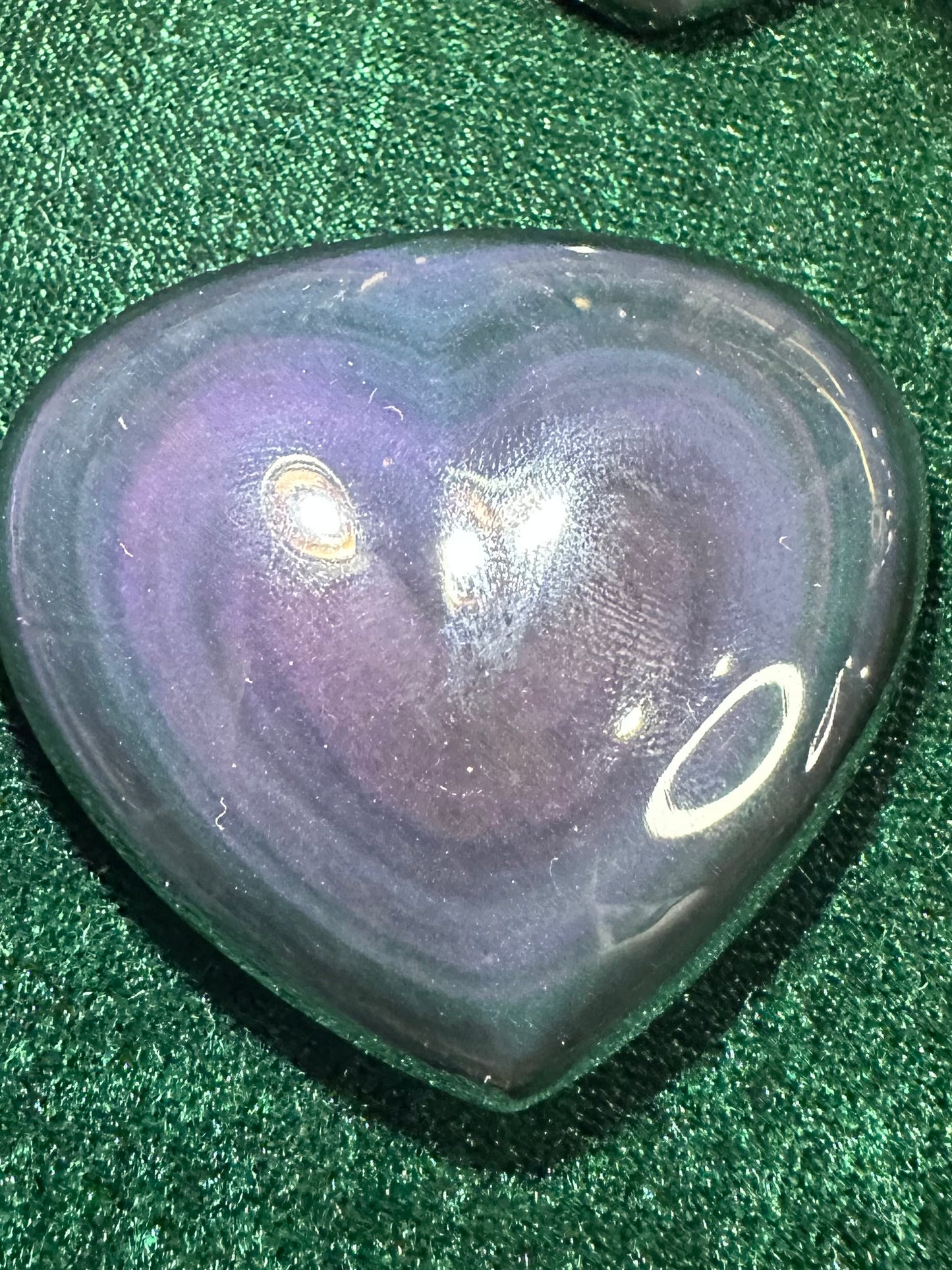 Rainbow Sheen Obsidian Heart