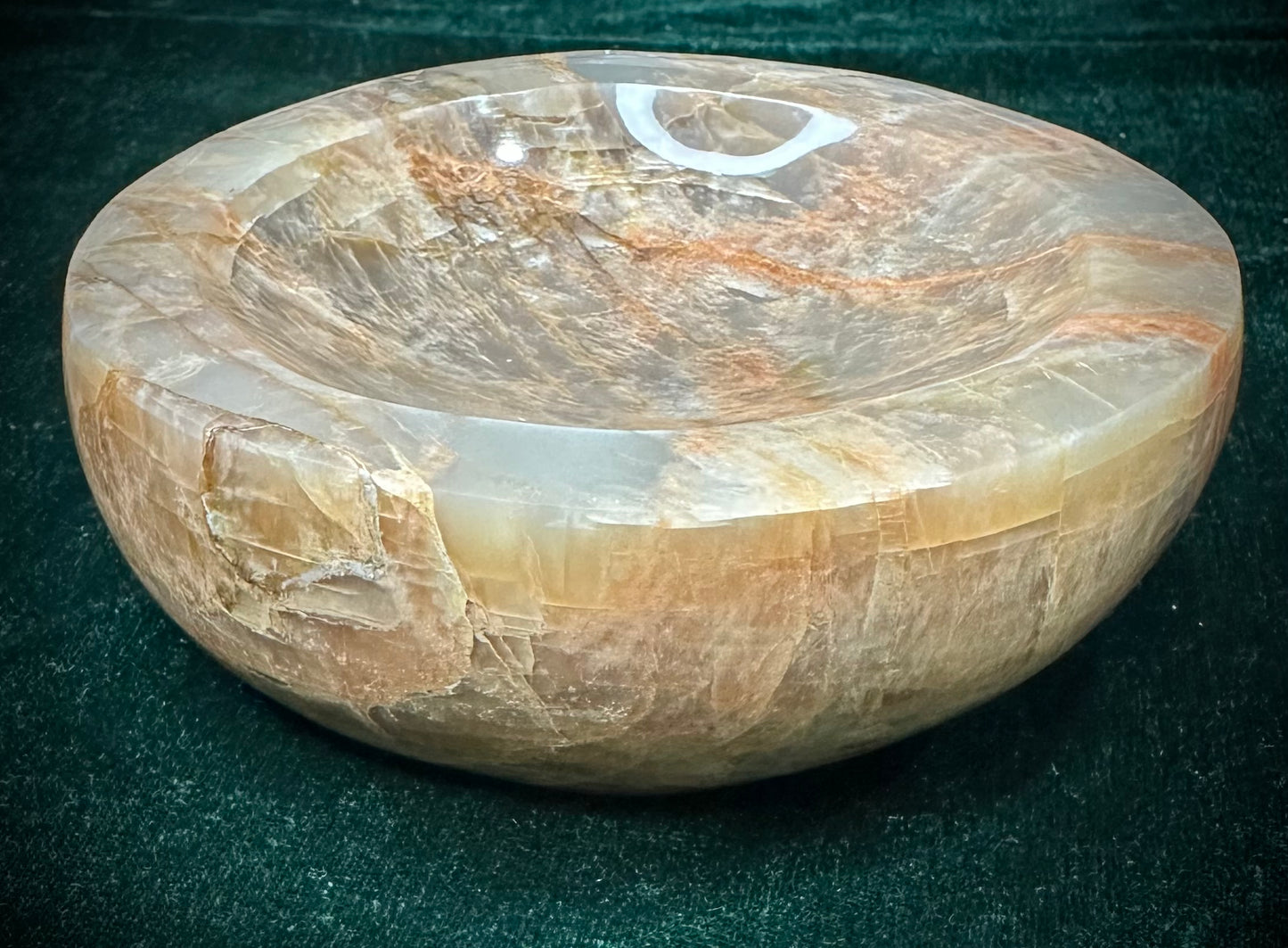 Peach Moonstone Large Bowl