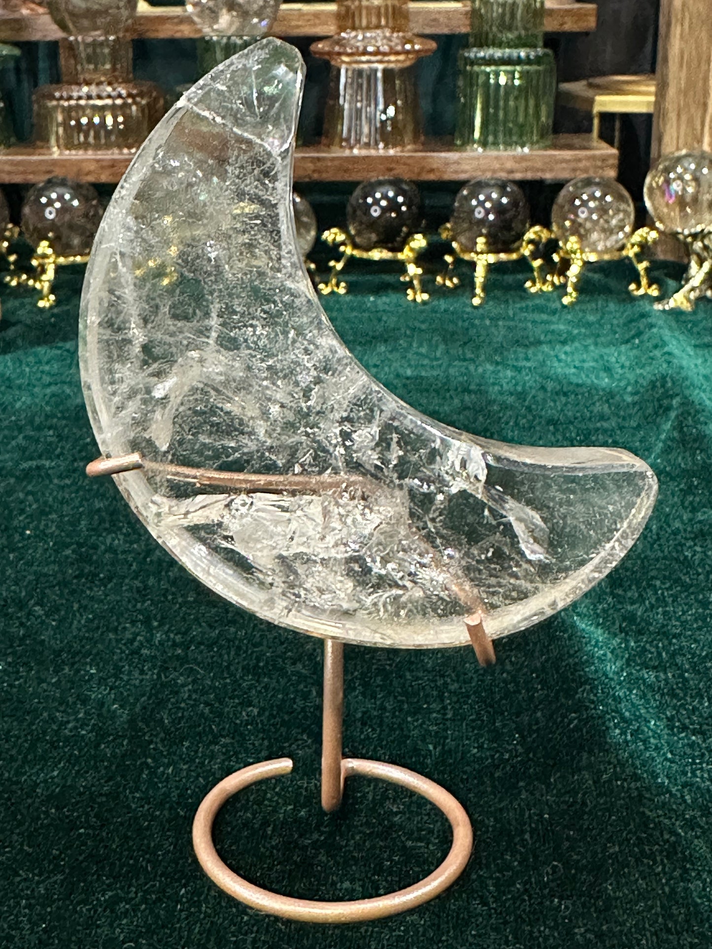 Quartz Moon on Stand