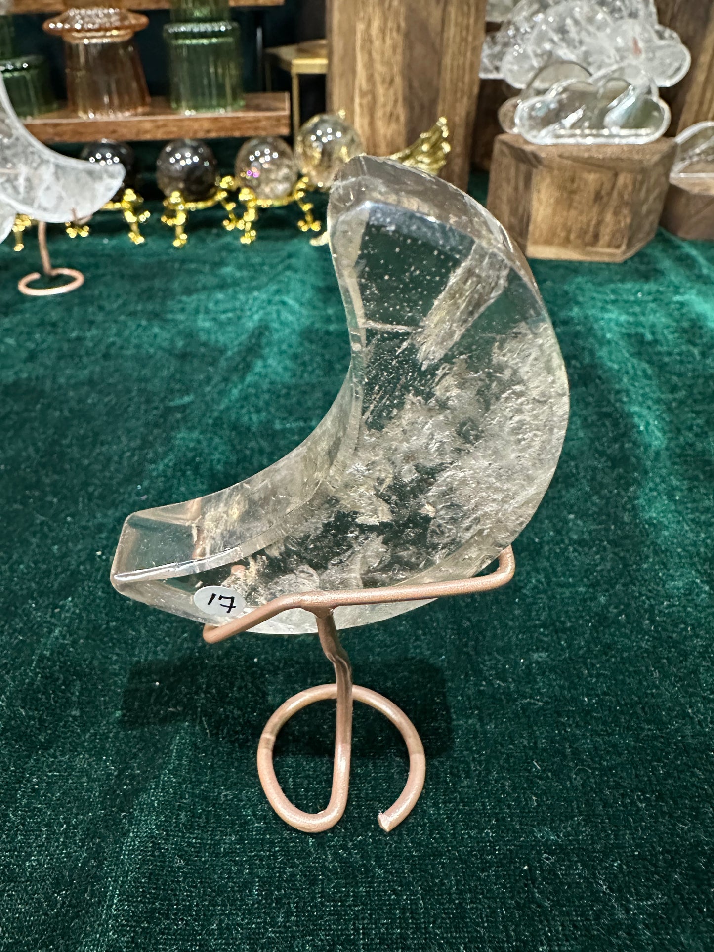 Smokey Quartz Moon on Stand