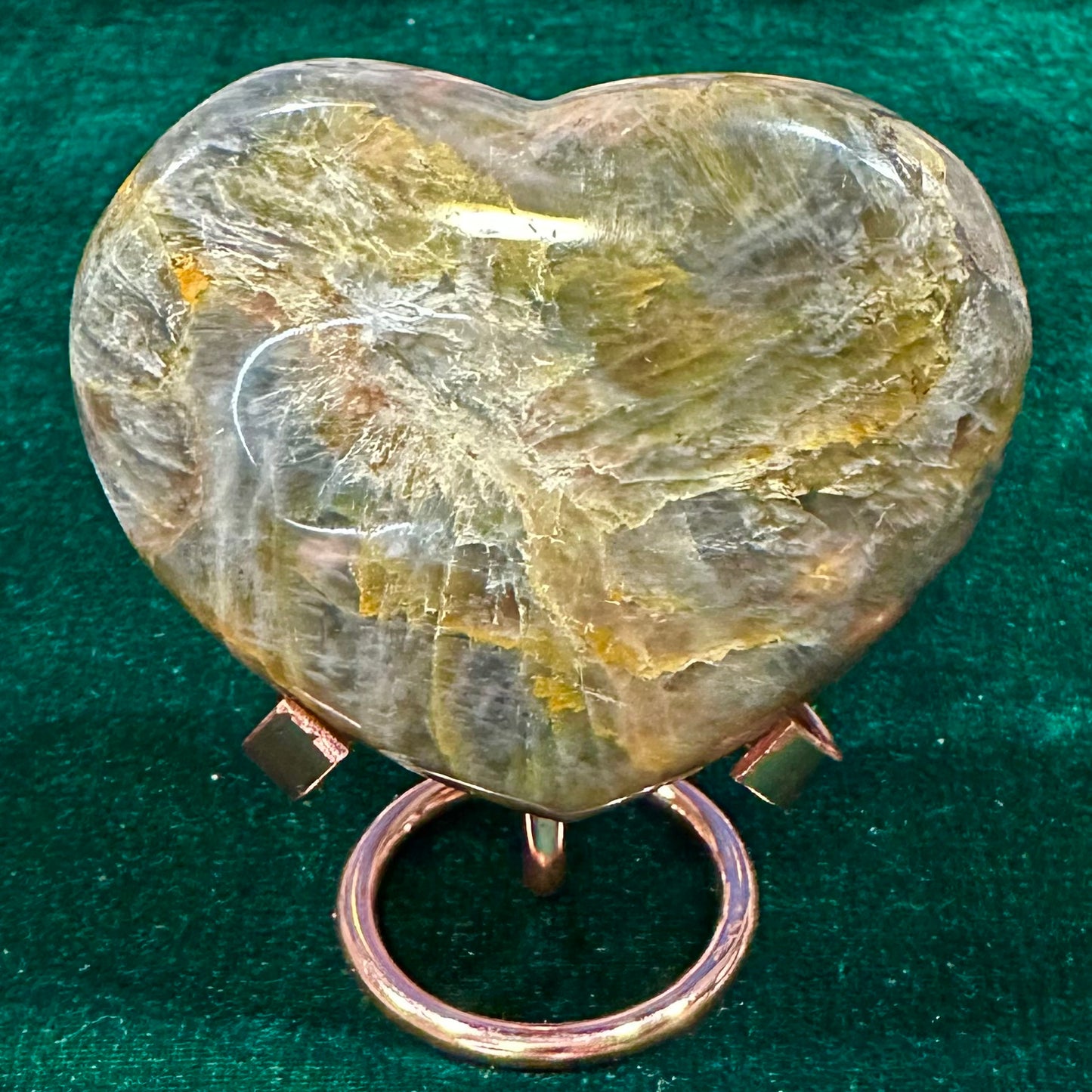 Black Moonstone Heart