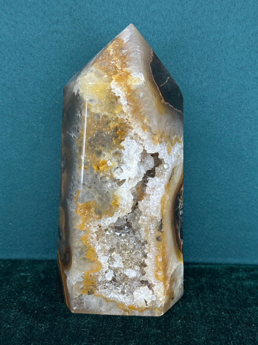Large Druzy Agate Tower