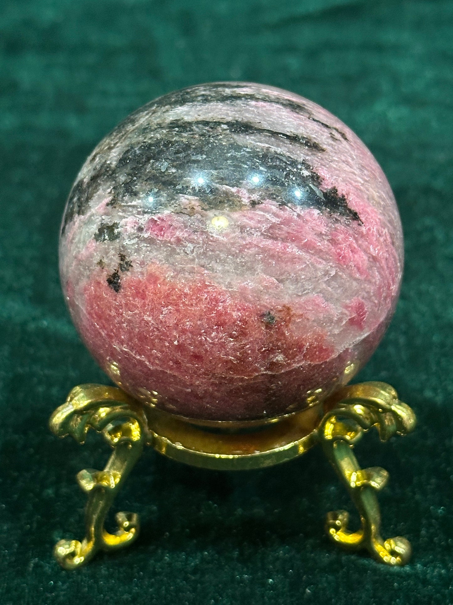 Ice Rhodonite Sphere