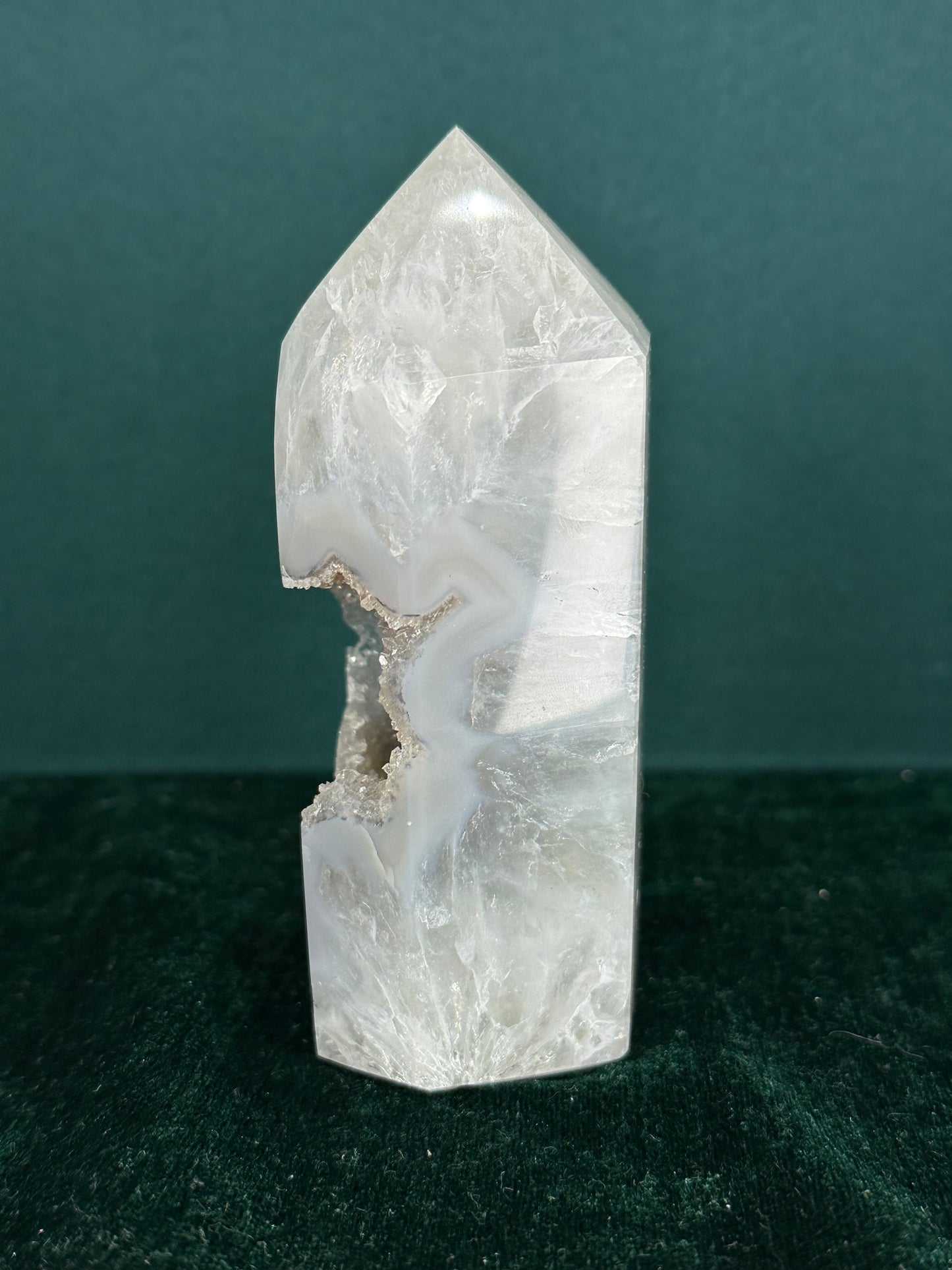 Large Druzy Agate Tower