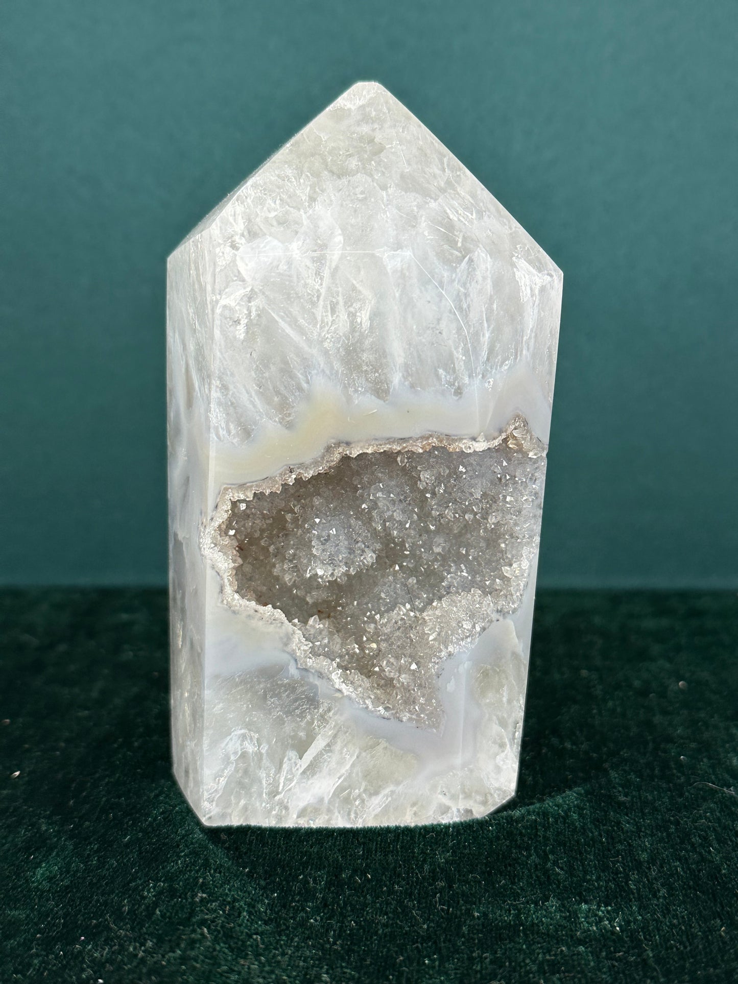 Large Druzy Agate Tower