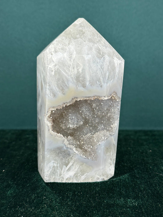 Large Druzy Agate Tower