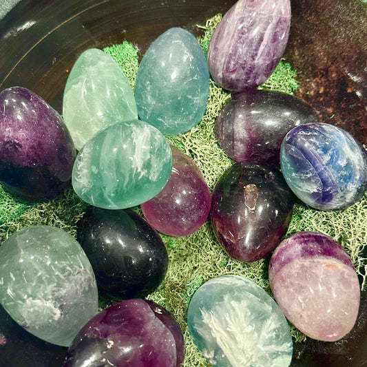 Fluorite Egg Carving