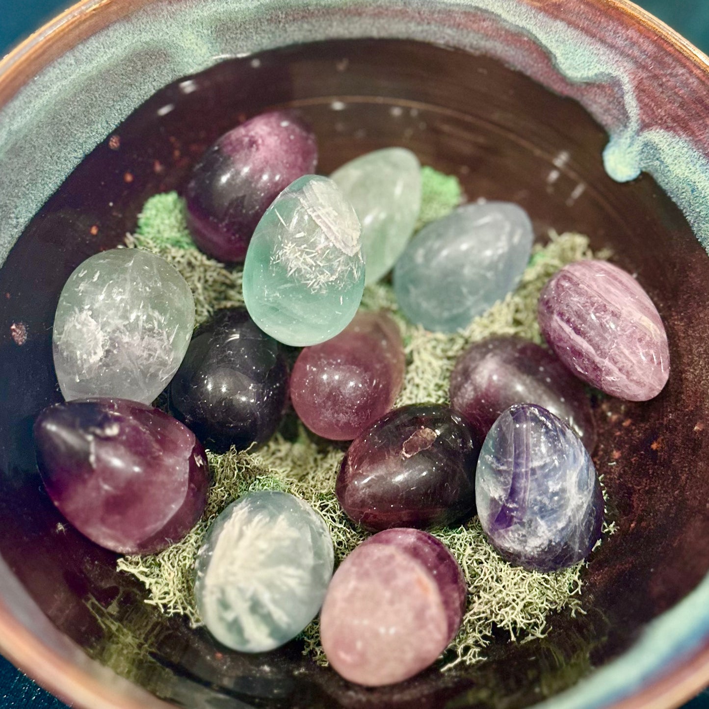 Fluorite Egg Carving