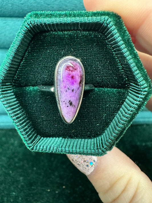Adjustable Sugilite Ring