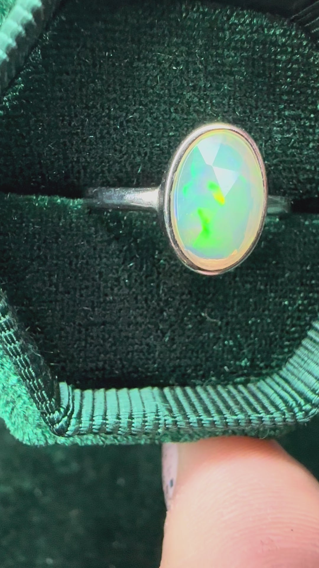 Adjustable Faceted Ethiopian Opal Ring – MK Crystals and Curio